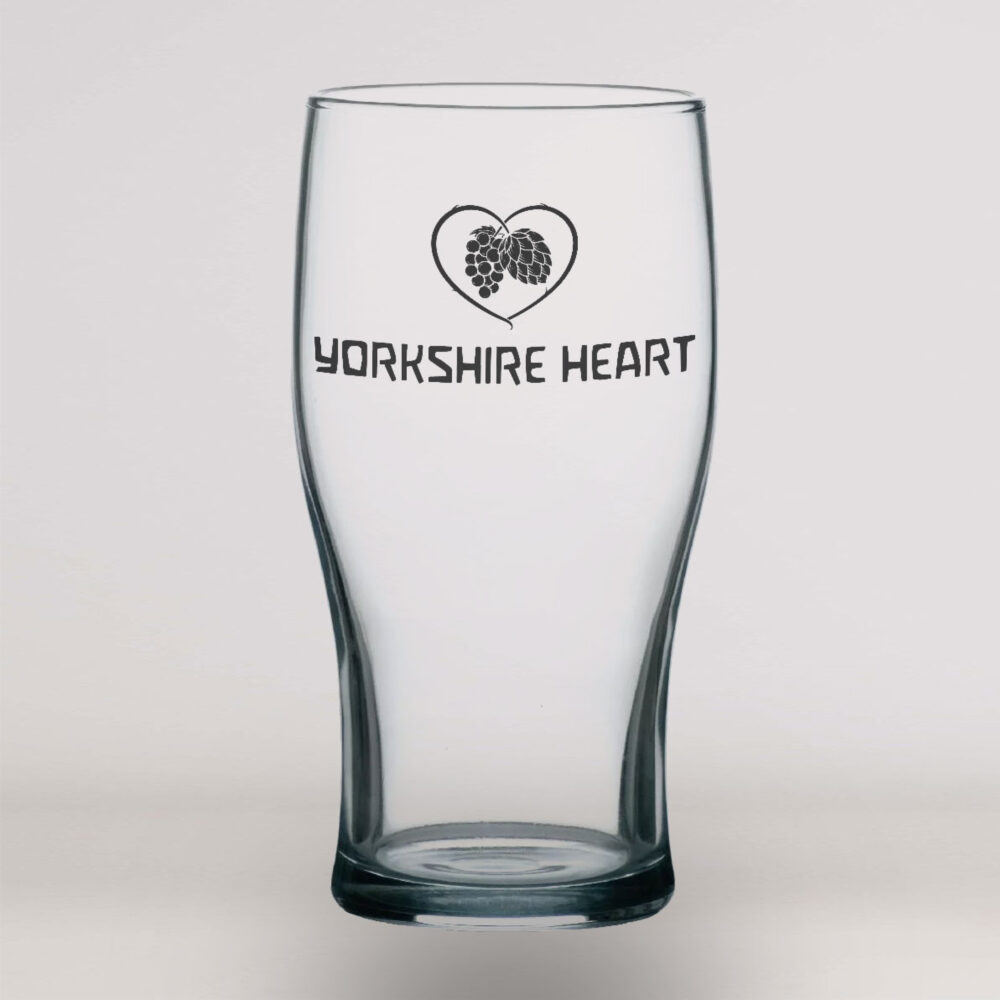 Yorkshire Heart Pint Glass