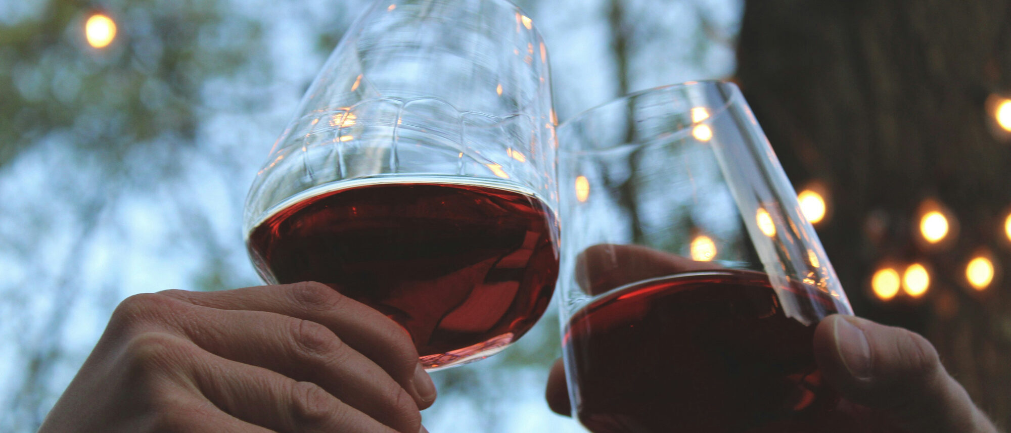 Glasses of red wine